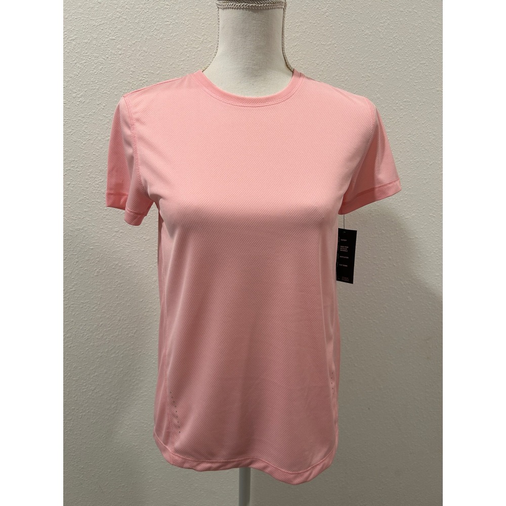 Ideology Women Pink Rapidry Active Short Sleeve T-Shirt XS New Recycled Material